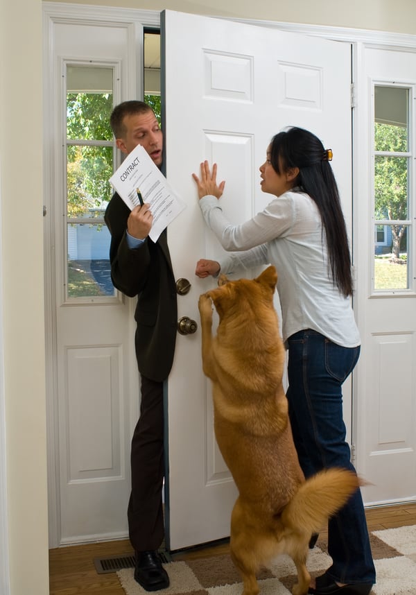 Door-to-door salesman